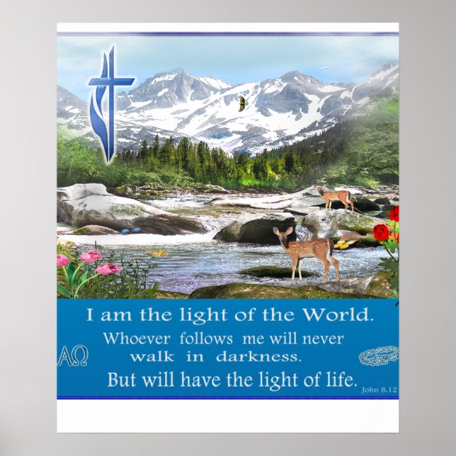John 8:12 Eu sou o poster de luz (Frente)