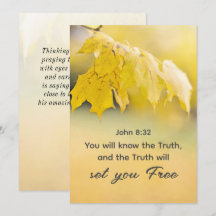 John 8:32 Verdade lhe dará uma placa plana de Bíbl