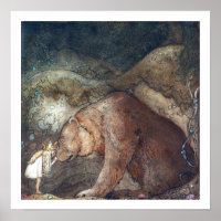 John Bauer Pobre Little Basse Poster