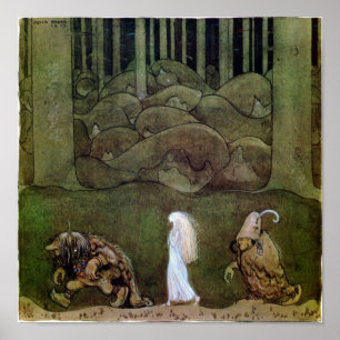 John Bauer Um Poster da noite de verão