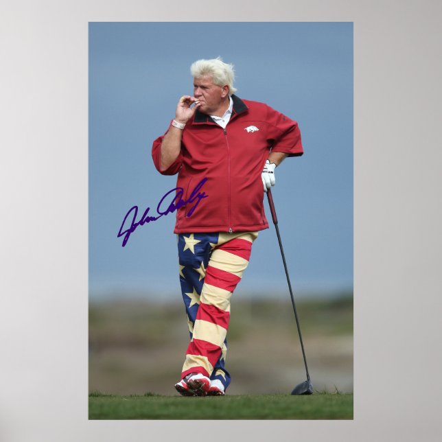 John Daly Assinou Impressão de Foto de Golfe Fuman (Frente)