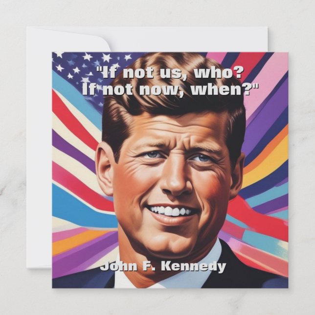 John F. Kennedy Cita Inspiração Motivacional (Frente)