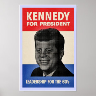 John F Kennedy - poster de meio tom