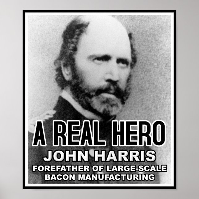 John Harris Bacon Hero Engraçado Poster (Frente)