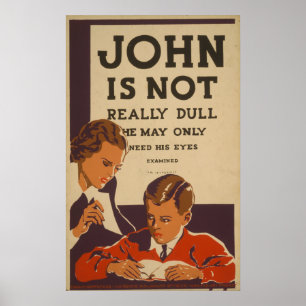 John não é realmente maçante - poster da saúde