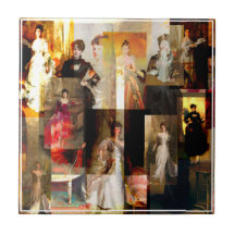 John Singer Sargent Retrato Coloca Vermelho e Pret