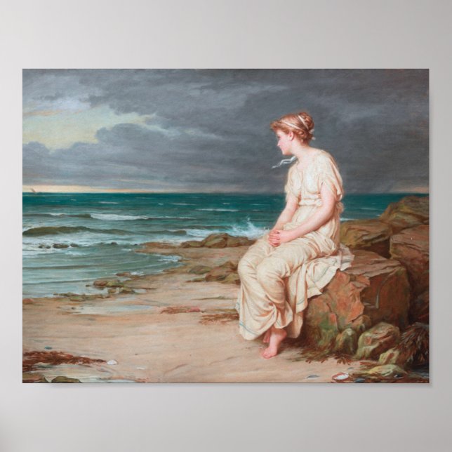 John William Waterhouse Miranda Art Poster (Frente)