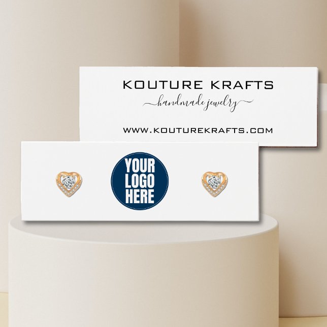 Joias de engrenagens do logotipo da empresa DIY (business logo stud earring display card)