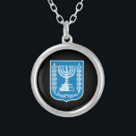 Joias de moda emblem israelense e emblema israelen<br><div class="desc">Colar: Casaco israelita de armamento e joias de moda de Israel - adoro o meu país,  dia de as mães,  aniversário / patriotas</div>