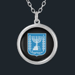 Joias de moda emblem israelense e emblema israelen<br><div class="desc">Colar: Casaco israelita de armamento e joias de moda de Israel - adoro o meu país,  dia de as mães,  aniversário / patriotas</div>