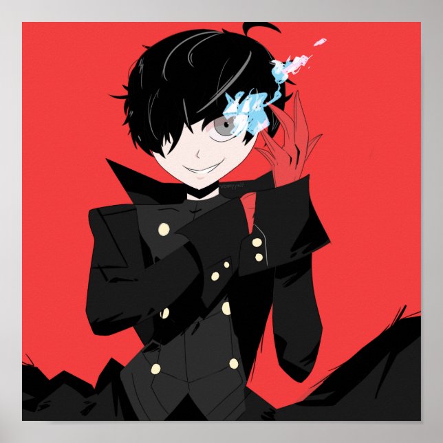joker persona 5 art poster impressão (Frente)