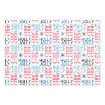 Jolly Holly Typografia Red Blue White