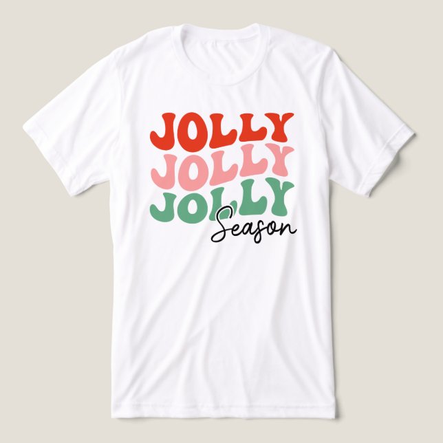 Jolly Jolly Jolly Season Retro Holiday Typografia (Design frontal)