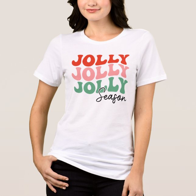 Jolly Jolly Jolly Season Retro Holiday Typografia (Frente)