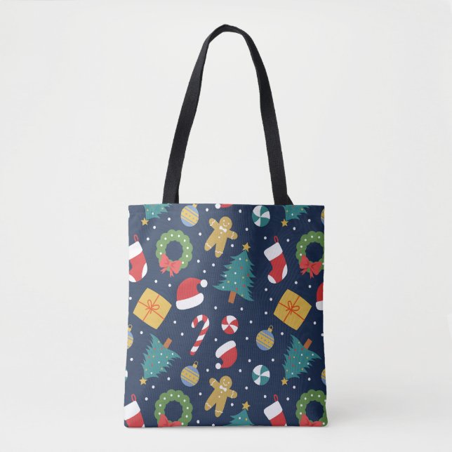 Jolly Jumble Holiday Tote Bag (Frente)