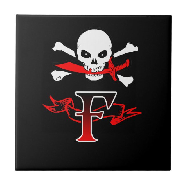 Jolly Roger F Monograma Inicial (Frente)