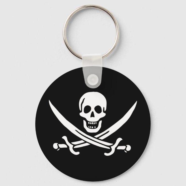 Jolly Roger Pirate Flag Chaveiro (Frente)