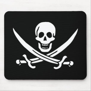 Jolly Roger Pirate Flag Mousepad
