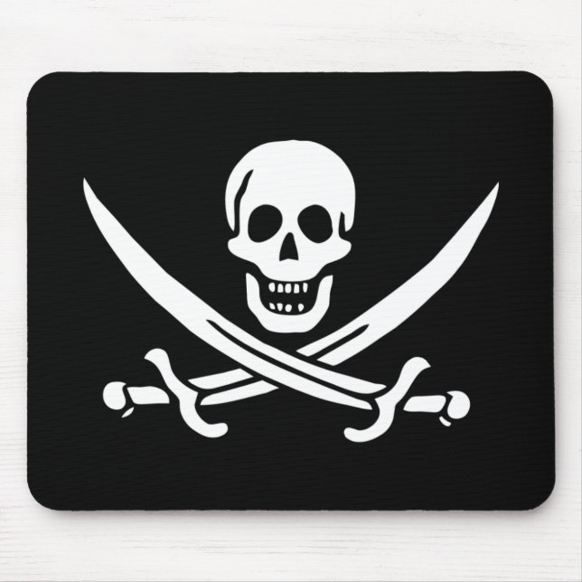 Jolly Roger Pirate Flag Mousepad (Frente)