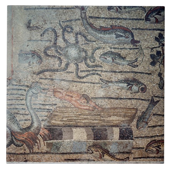 Jonah que está sendo cuspido para fora pela (Frente)