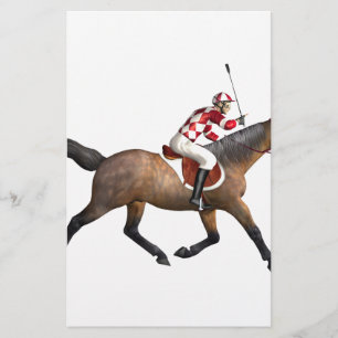 Jóquei e cavalo da corrida de cavalos