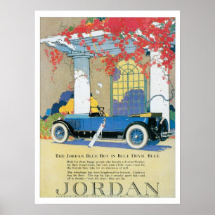 Jordan Blue Boy AutomobileVintage Art Impressão Po