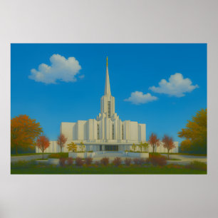 Jordão River Utah Temple Painting™ LDS Art Poster