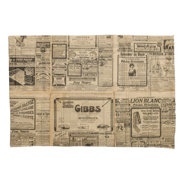 Jornal antigo: fundo de papel vintage. (Frente)