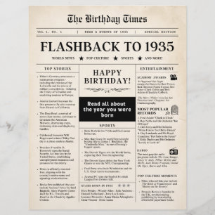 Jornal de Aniversário 1935 Sepia