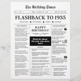 Jornal de Aniversário de 90 1935 Monotone