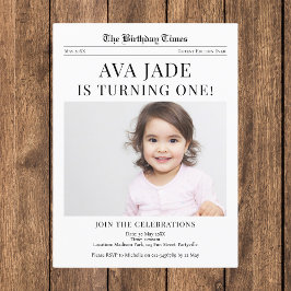 Jornal de Convite para primeiros aniversarios