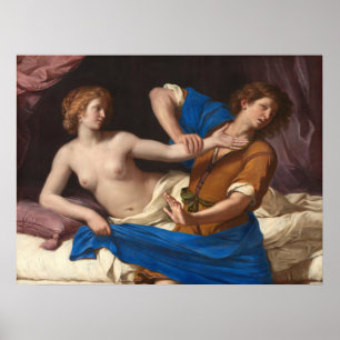 Joseph, Esposa de Potiphar - Poster Guercino de Be
