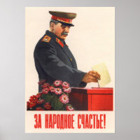 Joseph Stalin poster de propaganda soviética