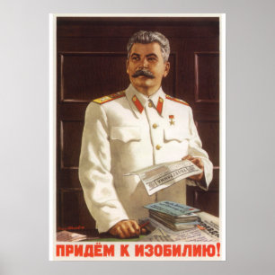 Joseph Stalin poster de propaganda soviética