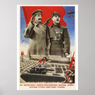 Joseph Stalin poster de propaganda soviética