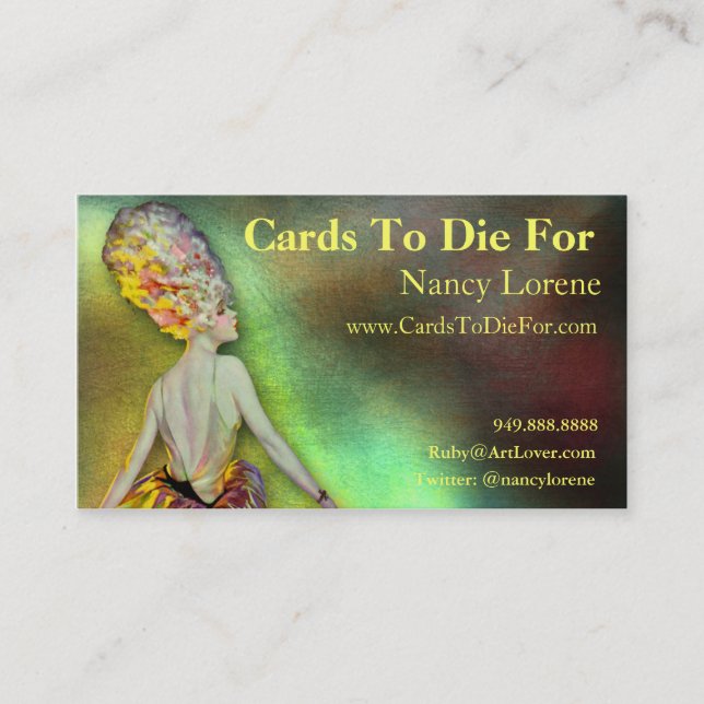 Josette no amarelo - cartões de visitas (Frente)