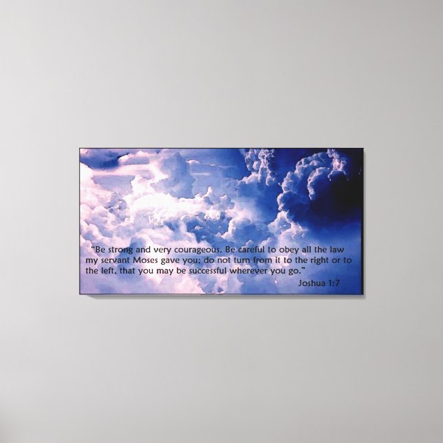 Joshua 1:7 Canvas Art (Frente)