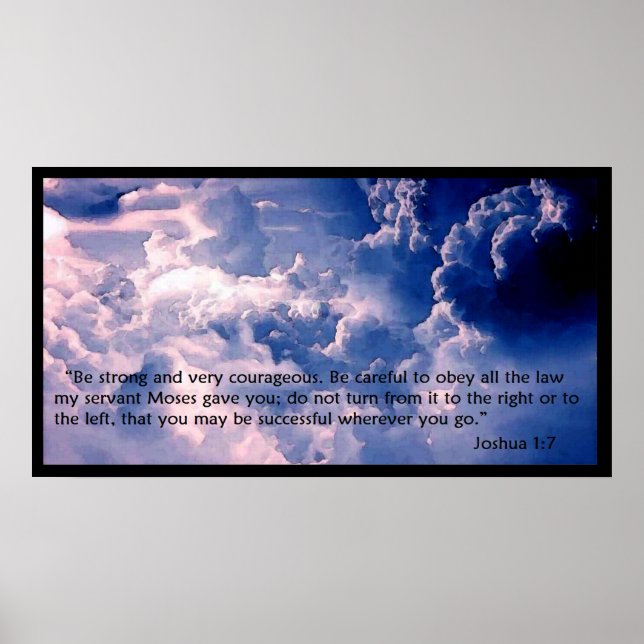 Joshua 1:7 Poster (Frente)