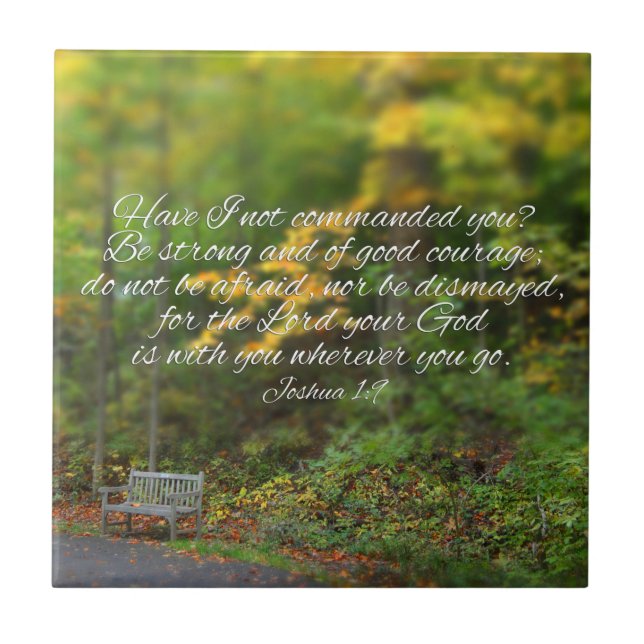 Joshua 1:9 Escritura Cristã Versa Bíblia (Frente)