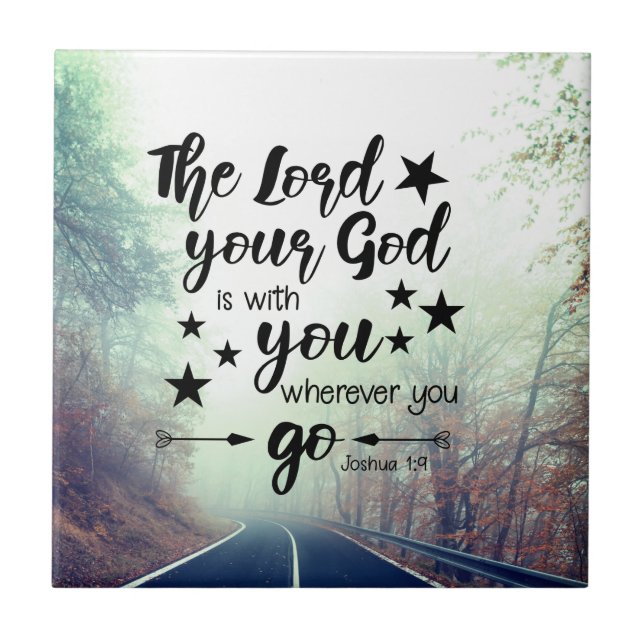 Joshua 1:9 O Senhor está com você aonde você for (Frente)