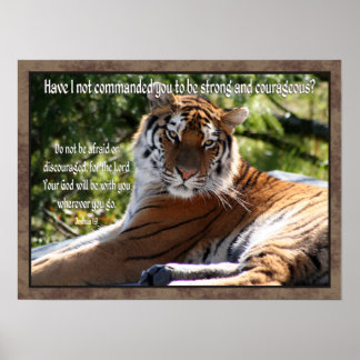 Joshua 1:9 Poster Tigre