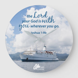 Joshua 1:9 Relógio de Parede