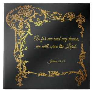 Joshua 24:15 azulejo cerâmico