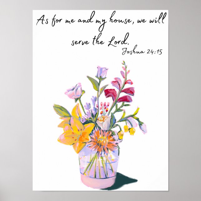 Joshua 24:15 Poster (Frente)