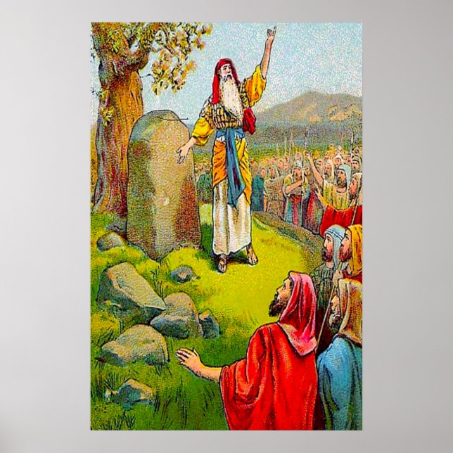 Joshua 24:1-15 poster de despedida de Joshua (Frente)