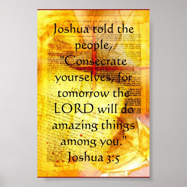 Joshua 3:5 poster (Frente)