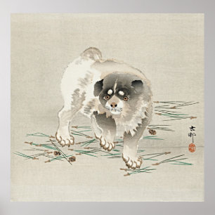 Jovem Cão - Impressão de Arte Retroativa de Ohara