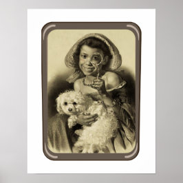 Jovem com Impressão de papoila, papel Poster (Matt