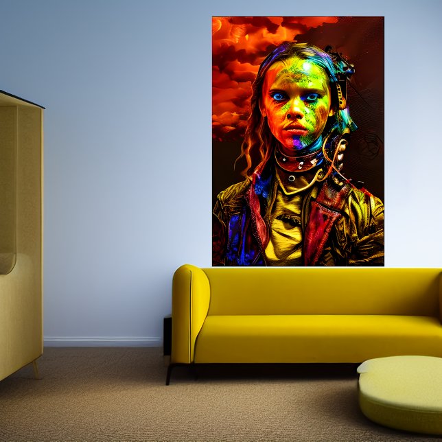 Jovem com olhos azuis | AI Art Poster (Criador carregado)