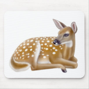 Jovem corça atada branco Mousepad dos cervos